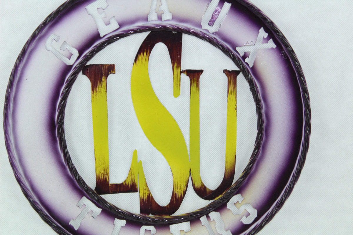 12",18", 24", 32", 36" GEAUX TIGERS CUSTOM METAL VINTAGE CRAFT SIGN TEAM HANDMADE