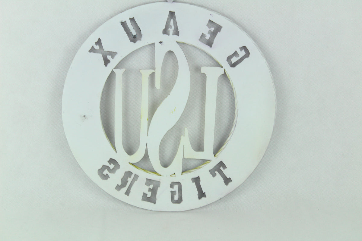 12",18", 24", 32", 36" GEAUX TIGERS CUSTOM METAL VINTAGE CRAFT SIGN TEAM HANDMADE
