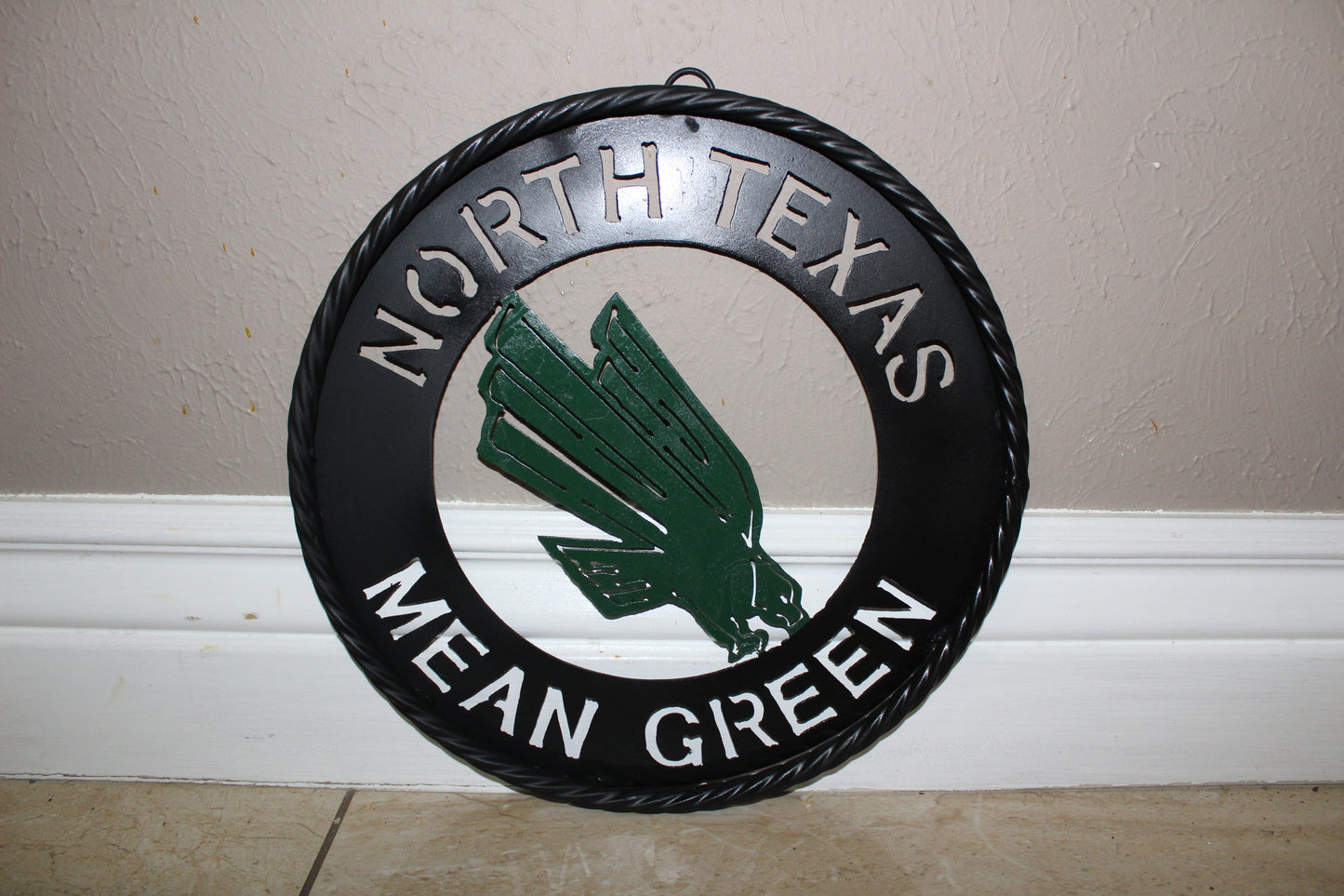 12",18",24" UNT NORTH TEXAS MEAN GREEN METAL CUSTOM VINTAGE CRAFT WALL ART TEAM SIGN HANDMADE