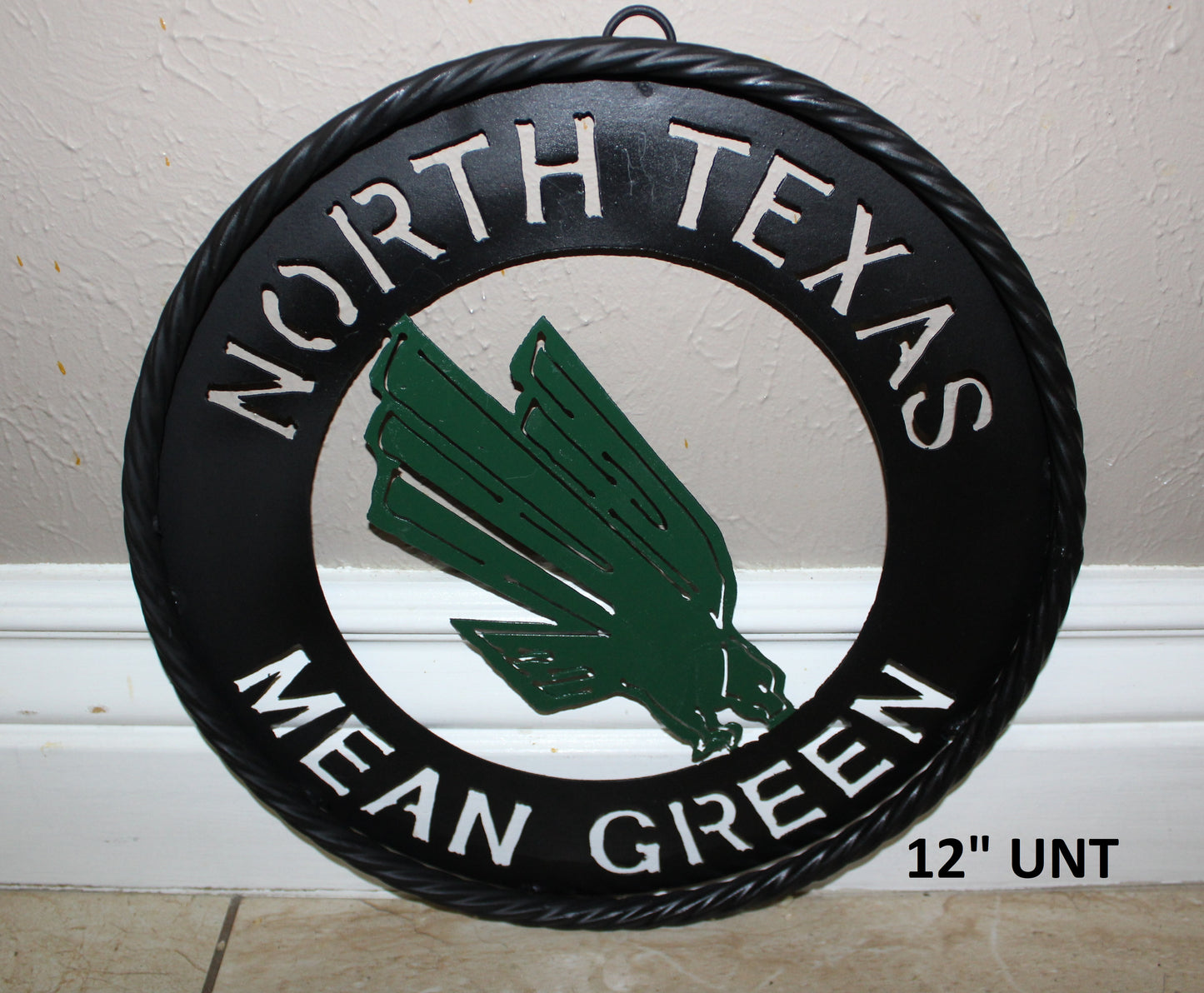12",18",24" UNT NORTH TEXAS MEAN GREEN METAL CUSTOM VINTAGE CRAFT WALL ART TEAM SIGN HANDMADE