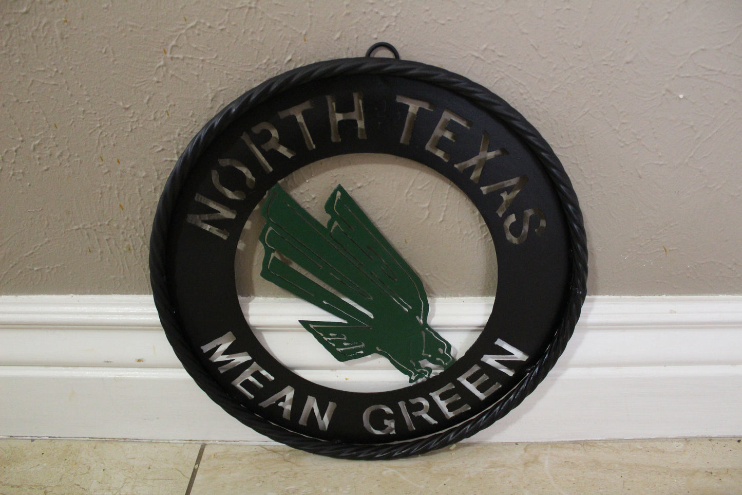 12",18",24" UNT NORTH TEXAS MEAN GREEN METAL CUSTOM VINTAGE CRAFT WALL ART TEAM SIGN HANDMADE