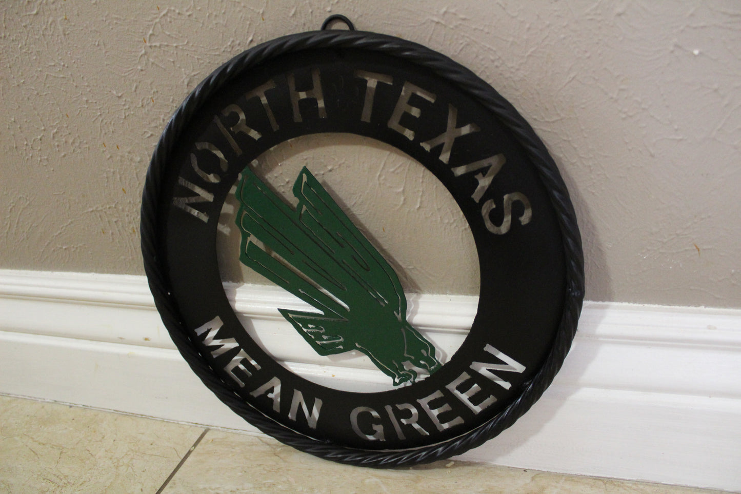 12",18",24" UNT NORTH TEXAS MEAN GREEN METAL CUSTOM VINTAGE CRAFT WALL ART TEAM SIGN HANDMADE