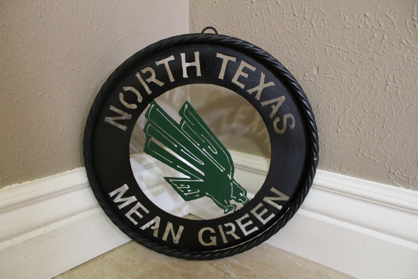 12",18",24" UNT NORTH TEXAS MEAN GREEN METAL CUSTOM VINTAGE CRAFT WALL ART TEAM SIGN HANDMADE