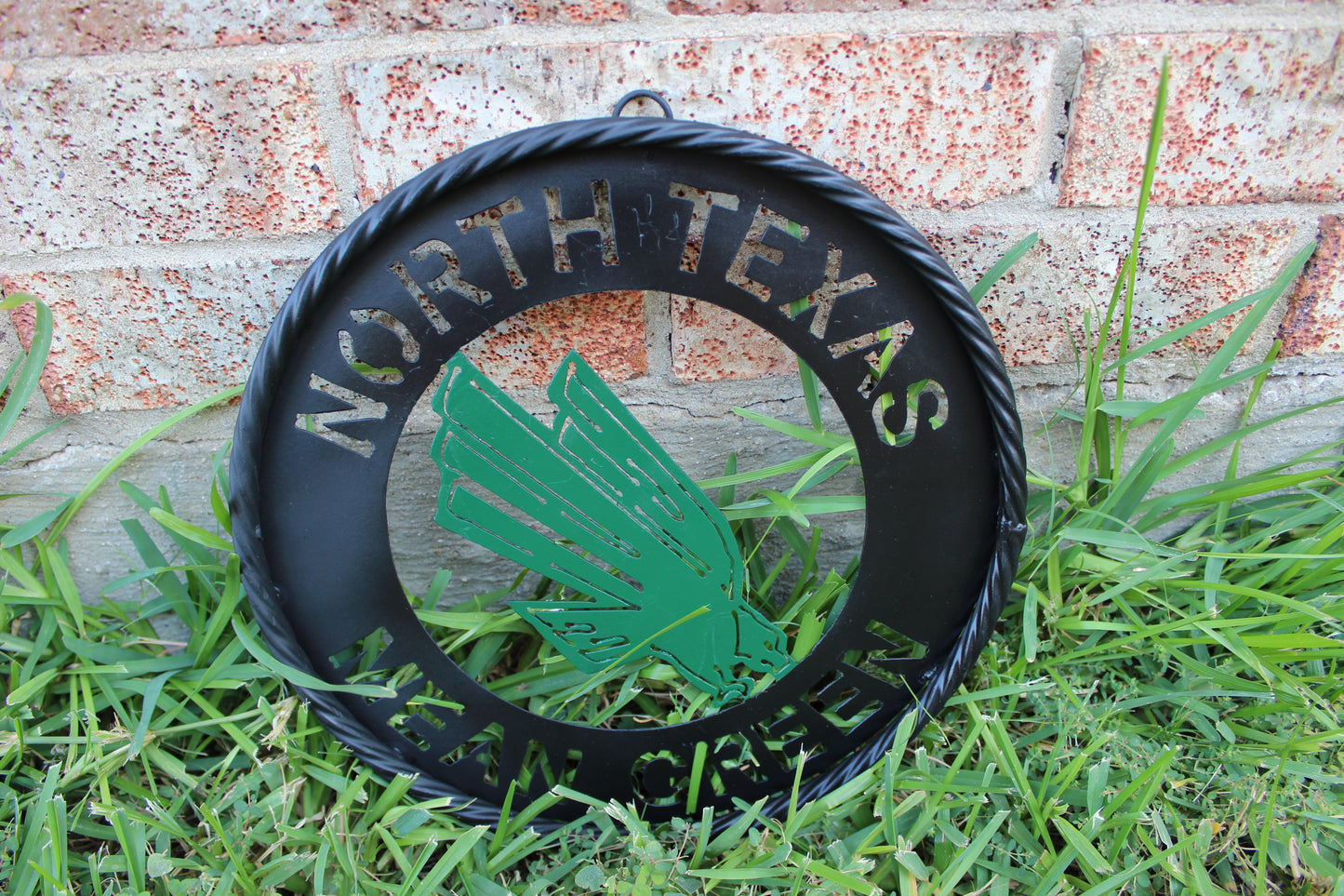 12",18",24" UNT NORTH TEXAS MEAN GREEN METAL CUSTOM VINTAGE CRAFT WALL ART TEAM SIGN HANDMADE