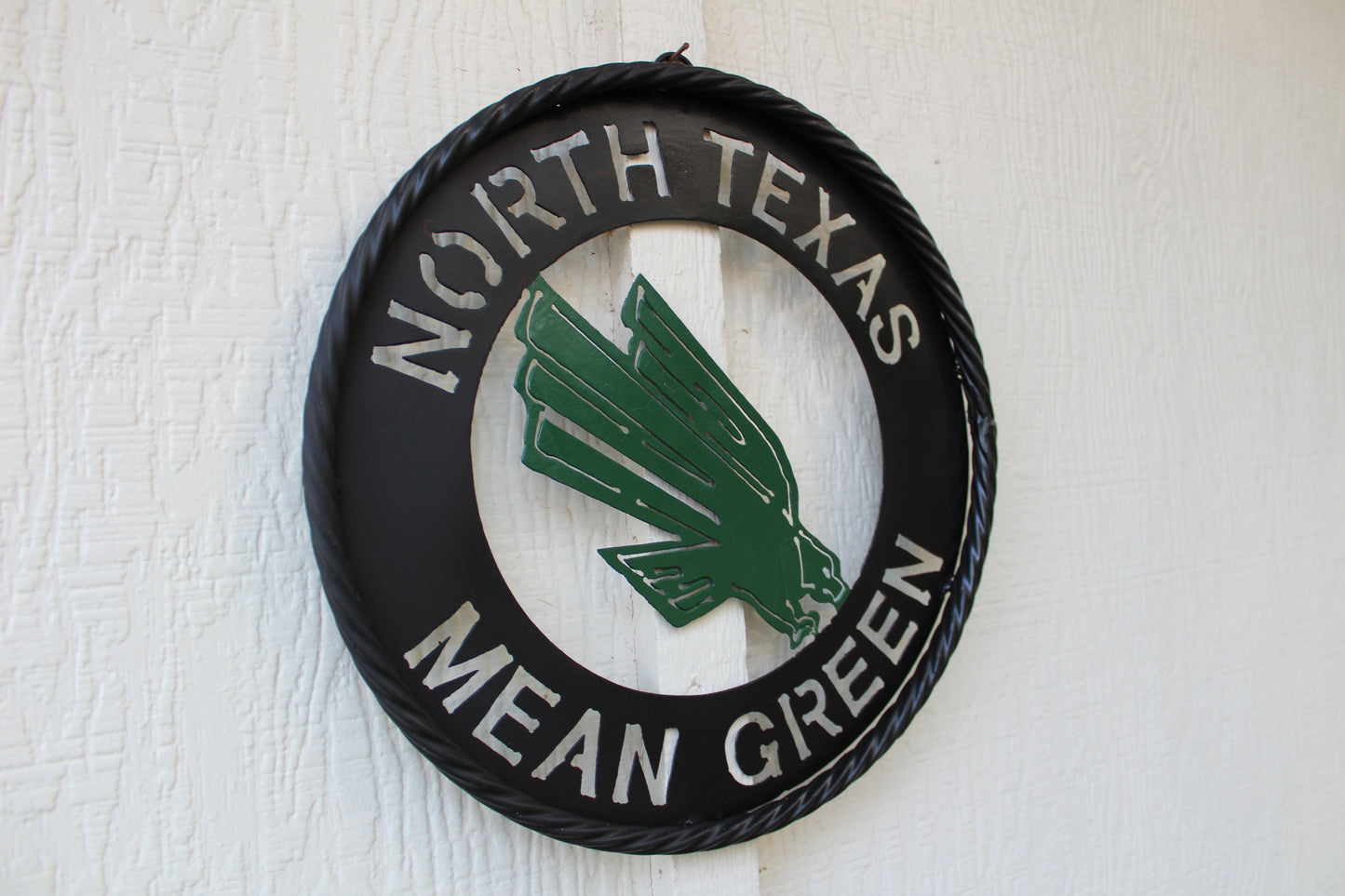 12",18",24" UNT NORTH TEXAS MEAN GREEN METAL CUSTOM VINTAGE CRAFT WALL ART TEAM SIGN HANDMADE