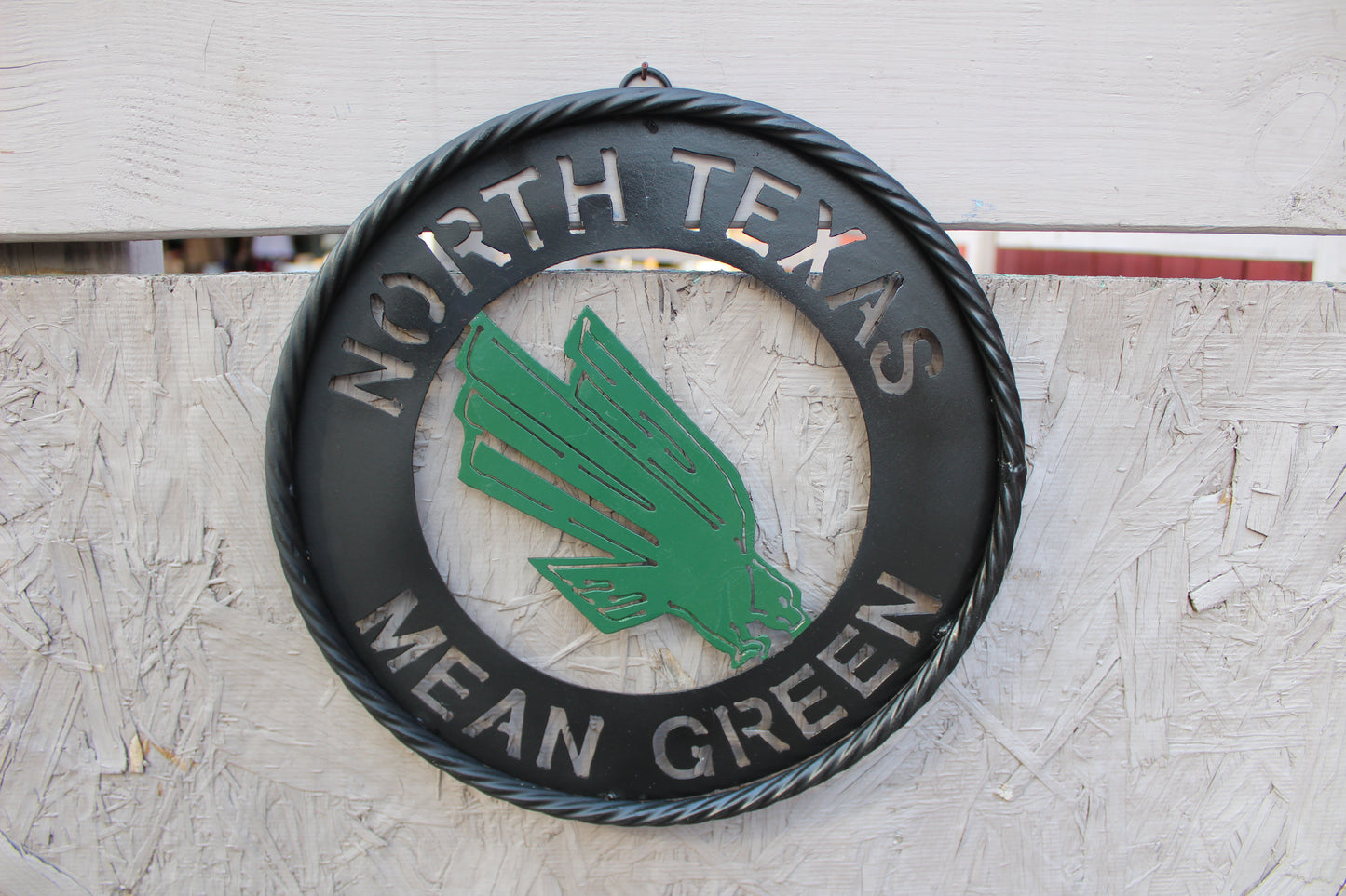 12",18",24" UNT NORTH TEXAS MEAN GREEN METAL CUSTOM VINTAGE CRAFT WALL ART TEAM SIGN HANDMADE