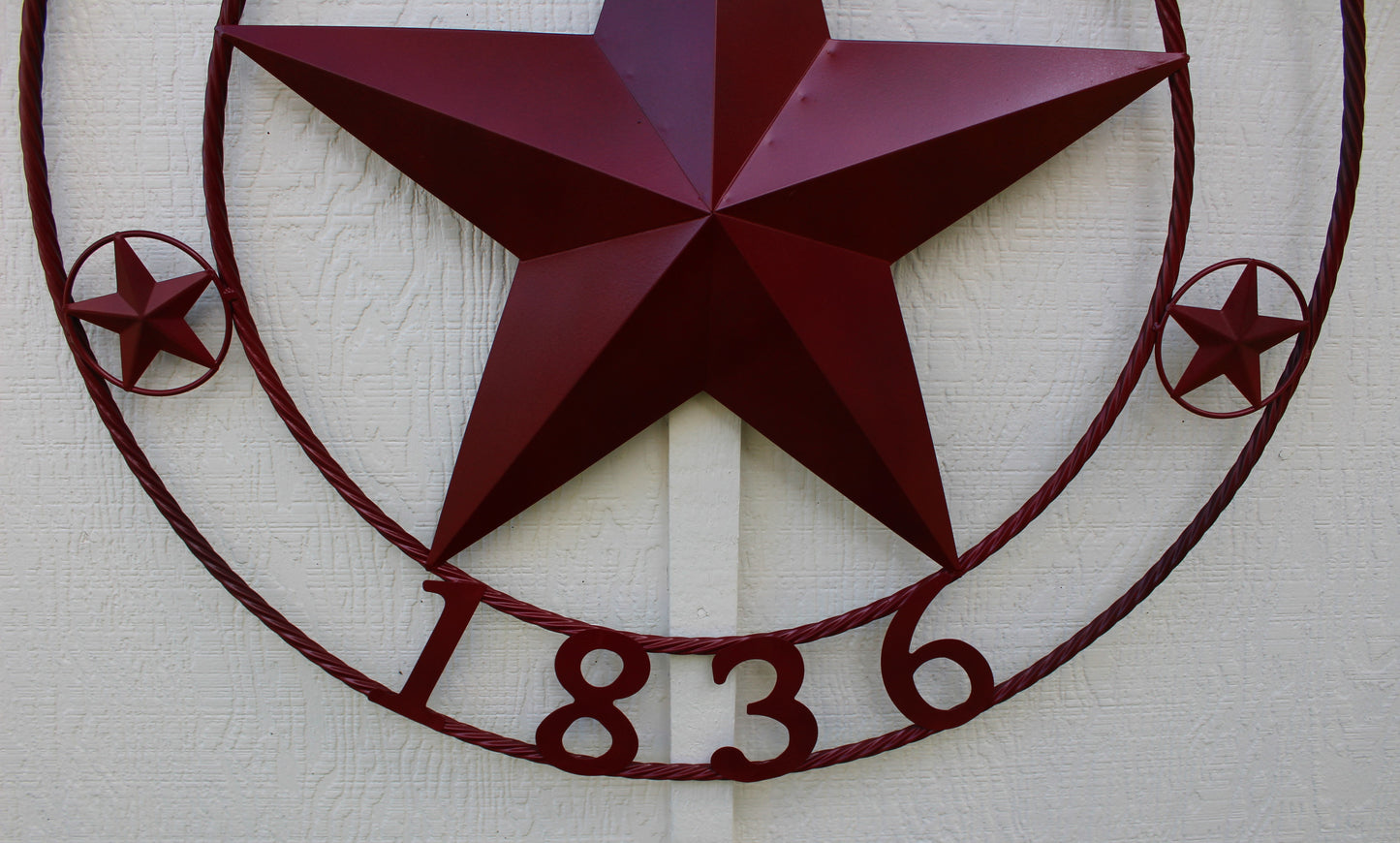 RUSTIC BURGUNDY RED TEXAS 1836 BARN LONE STAR METAL ART WESTERN HOME DECOR BRAND NEW, 24", 32", 36", 40", 44", 50"