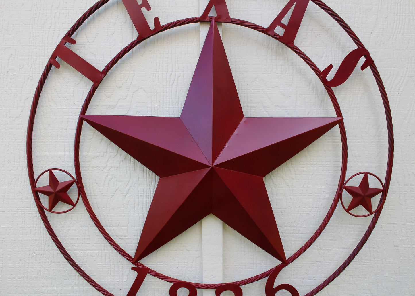 RUSTIC BURGUNDY RED TEXAS 1836 BARN LONE STAR METAL ART WESTERN HOME DECOR BRAND NEW, 24", 32", 36", 40", 44", 50"