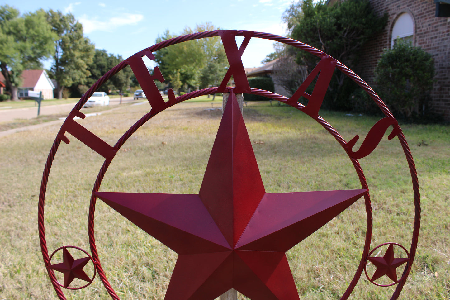 RUSTIC BURGUNDY RED TEXAS 1836 BARN LONE STAR METAL ART WESTERN HOME DECOR BRAND NEW, 24", 32", 36", 40", 44", 50"