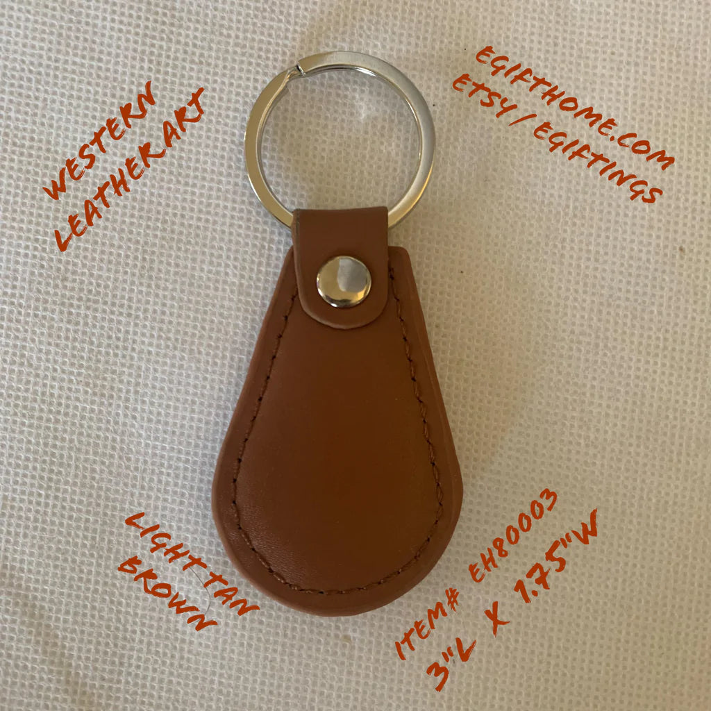 #EH80015 LONESTAR KEY FOB LEATHER KEYCHAIN WESTERN FASHION ART NEW