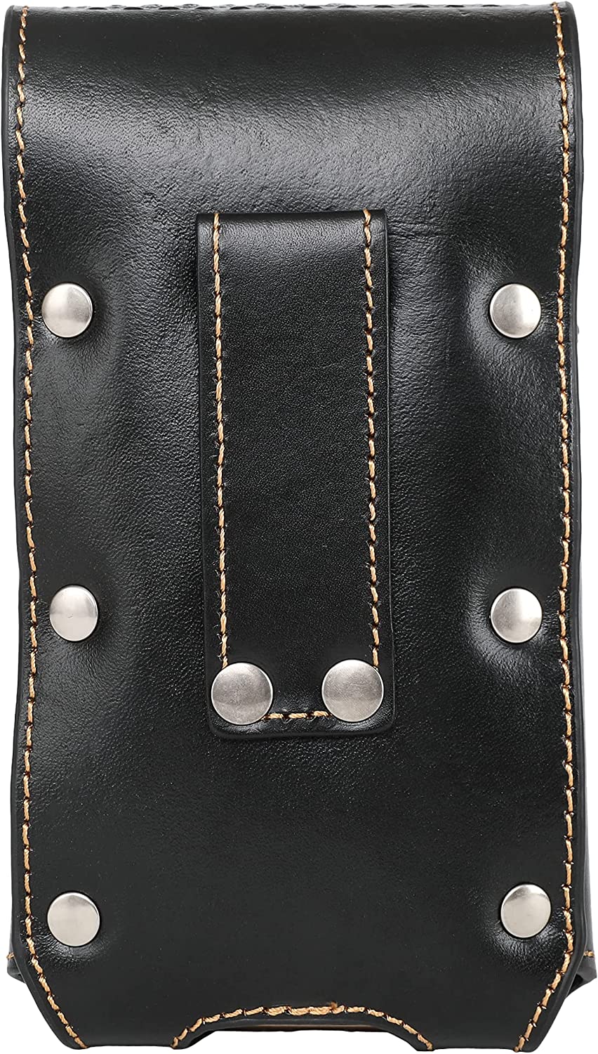 7" LONE STAR BLACK LEATHER STAR POUCH EXTRA LARGE  BELT LOOP HOLSTER CELL PHONE CASE UNIVERSAL OVERSIZE--FREE SHIPPING