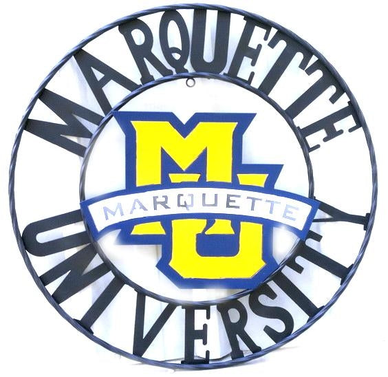 12", 18", 24", 32" MARQUETTE CUSTOM METAL VINTAGE CRAFT SIGN TEAM HANDMADE