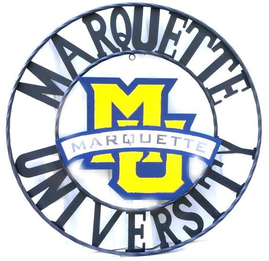 12", 18", 24", 32" MARQUETTE CUSTOM METAL VINTAGE CRAFT SIGN TEAM HANDMADE