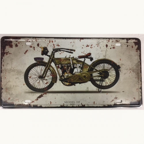 HARLEY MOTORCYLE LICENSE PLATE SIGN METAL DECO 6" X 12" WESTERN HOME DECOR #EH11726