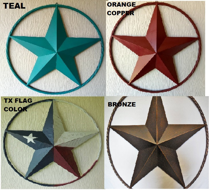 32" RUSTIC BRONZE SOLID RING METAL BARN LONE STAR WESTERN HOME DECOR HANDMADE NEW-#EH10027