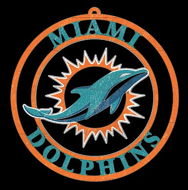 #WC110 MIAMI DOLPHINS MDF WOOD NFL TEAM SIGN CUSTOM VINTAGE CRAFT WESTERN HOME DECOR OFFICIAL LICENSED PRODUCT