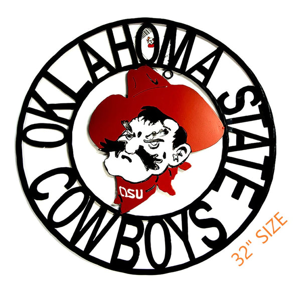 32" OSU OKLAHOMA STATE COWBOYS CUSTOM METAL VINTAGE CRAFT TEAM SIGN OFFICIAL LICENSED PRODUCT