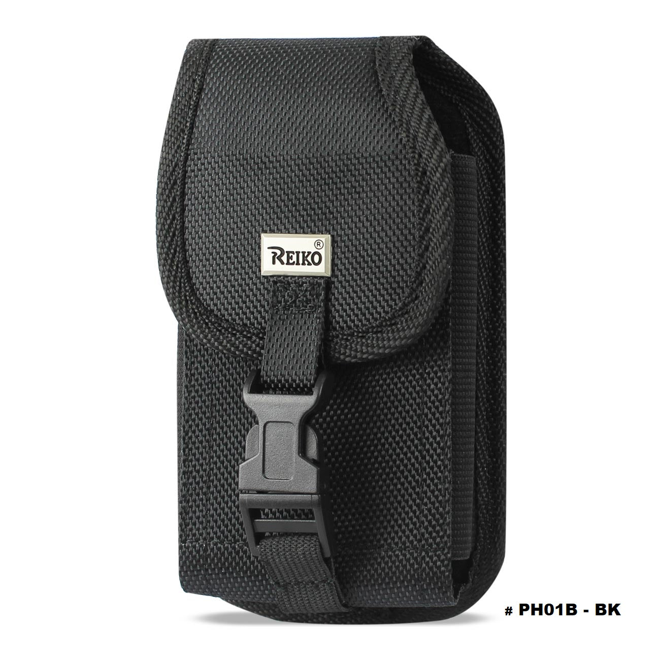 PH01B-BK 7" REIKO XL MEGA EXTRA LARGE VERTICAL CAMO RUGGED POUCH VELCO CLOSURE & BELT LOOP BUCKLE CLIP HOLSTER CELL PHONE CASE UNIVERSAL OVERSIZE --FREE SHIPPING