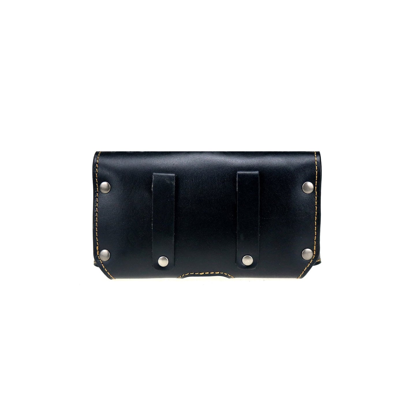 AMERICAN EAGLE 7" BLACK HORIZONTAL LEATHER HOLSTER POUCH EXTRA LARGE  BELT LOOP HOLSTER CELL PHONE CASE UNIVERSAL OVERSIZE #EH13092--FREE SHIPPING