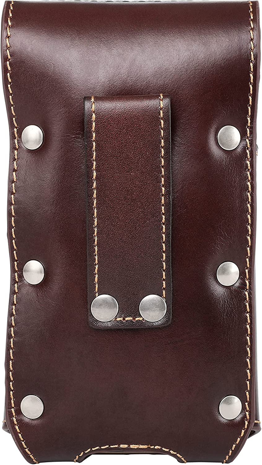7" LONE STAR LEATHER HOLSTEE COFFEE BROWN STAR POUCH EXTRA LARGE  BELT LOOP CELL PHONE CASE UNIVERSAL OVERSIZE #EH12702--FREE SHIPPING
