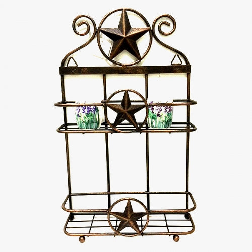ITEM# A13027 STAR SPICE RACK KITCHEN WESTERN HOME DECOR METAL NEW ART #EH12046