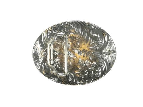 DOUBLE HORSE RUNNING BELT BUCKLE OVAL WESTERN BUCKLE FASHION ART NEW #EH12287