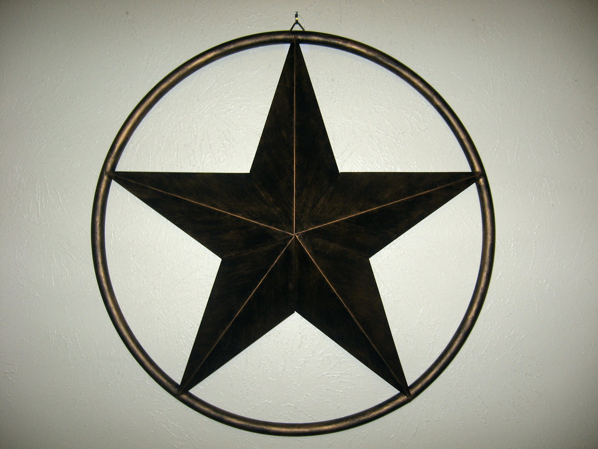 32" BARN STAR METAL LONESTAR TWISTED ROPE RING WESTERN HOME DECOR HANDMADE NEW-#EH10009