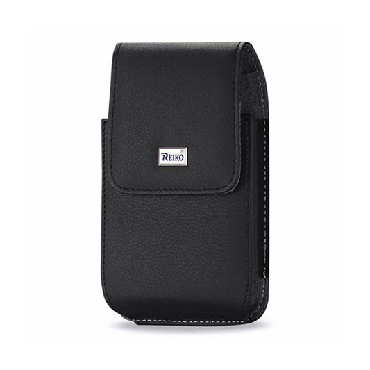 VP385B 7" REIKO VERTICAL XL MEGA EXTRA LARGE LEATHER POUCH BELT CLIP HOLSTER CELL PHONE CASE UNIVERSAL OVERSIZE