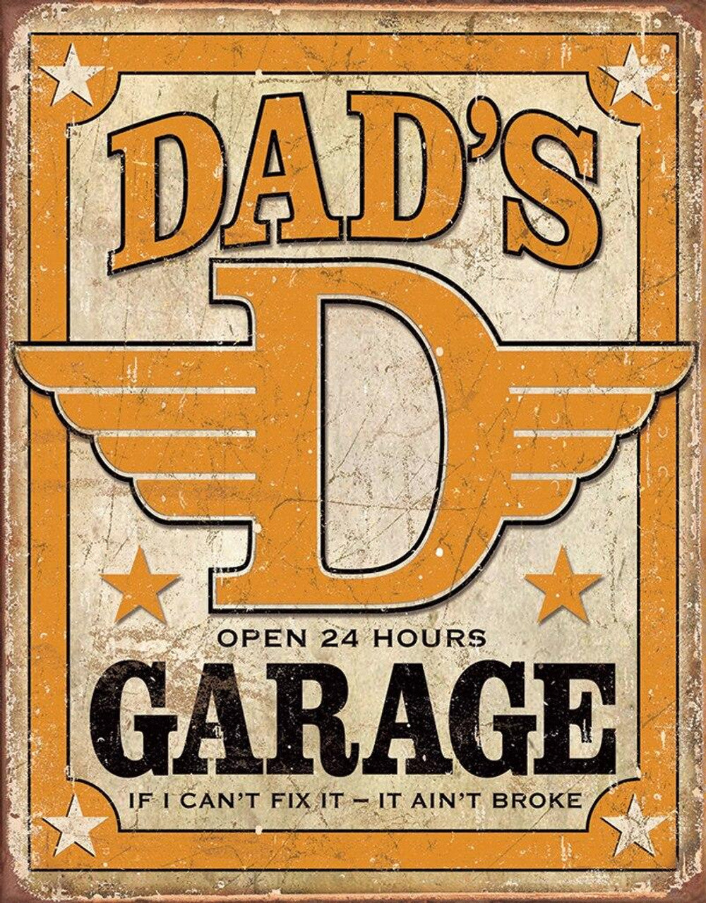 ITEM# 1894 DADS GARAGE AUTOMOTIVE TIN SIGN METAL ART WESTERN HOME DECOR WALL SIGN ART