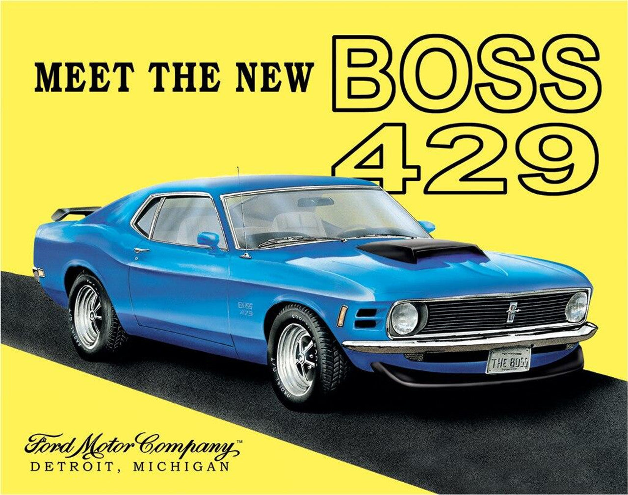 ITEM#703 FORD MUSTANG BOSS AUTOMOTIVE TIN SIGN METAL ART WESTERN HOME DECOR WALL SIGN ART