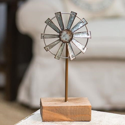 8" WINDMILL FINIAL FARMHOUSE METAL ART WESTERN HOME DECOR NEW #EH12166 --FREE SHIPPING