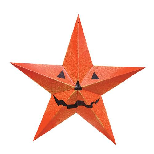 JACK-O-LANTERN BARN METAL STAR WESTERN HOME DECOR HANDMADE NEW #EH10477