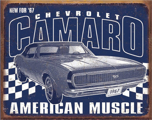 ITEM# 2135 CAMARO 1967 MUSCLE GARAGE AUTOMOTIVE TIN SIGN METAL ART WESTERN HOME DECOR WALL SIGN ART