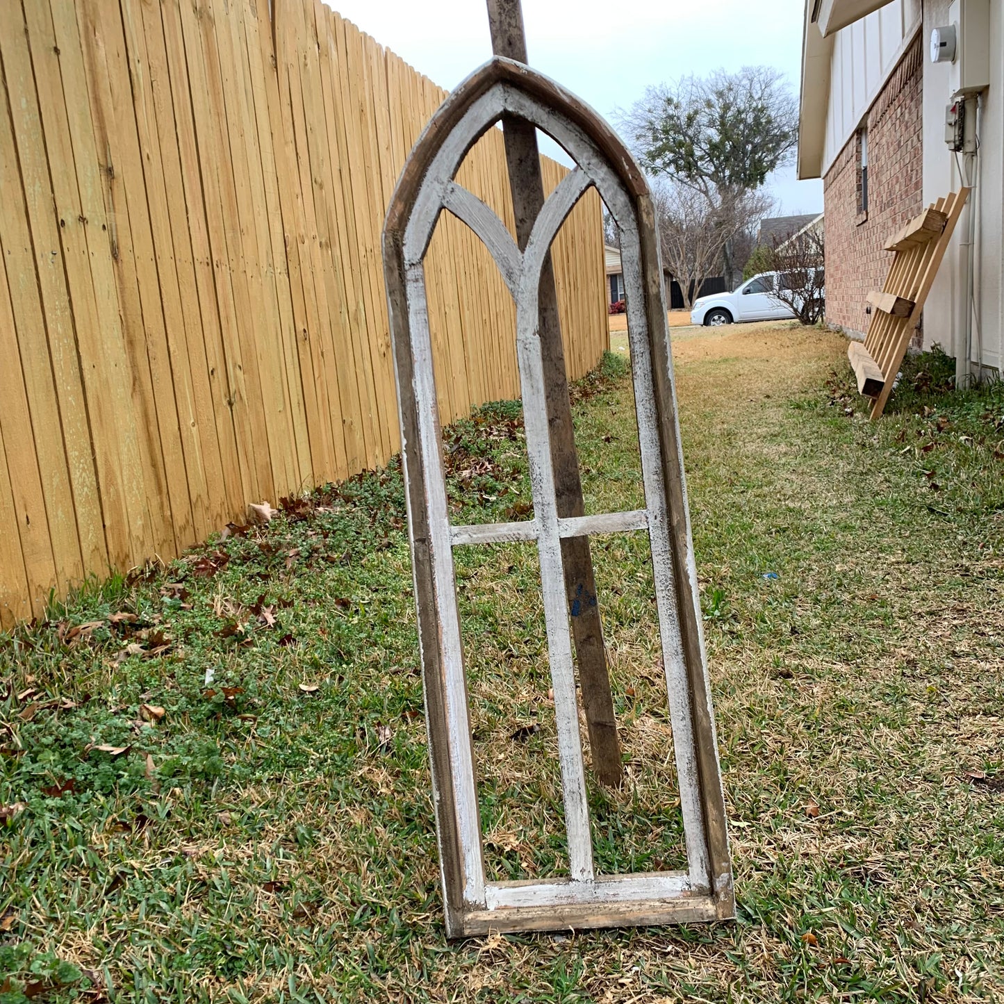 28",32",36" CATHEDRAL WINDOW WOOD 3PCS SET WESTERN HOME DECOR HANDMADE CRAFT NEW #EH11560