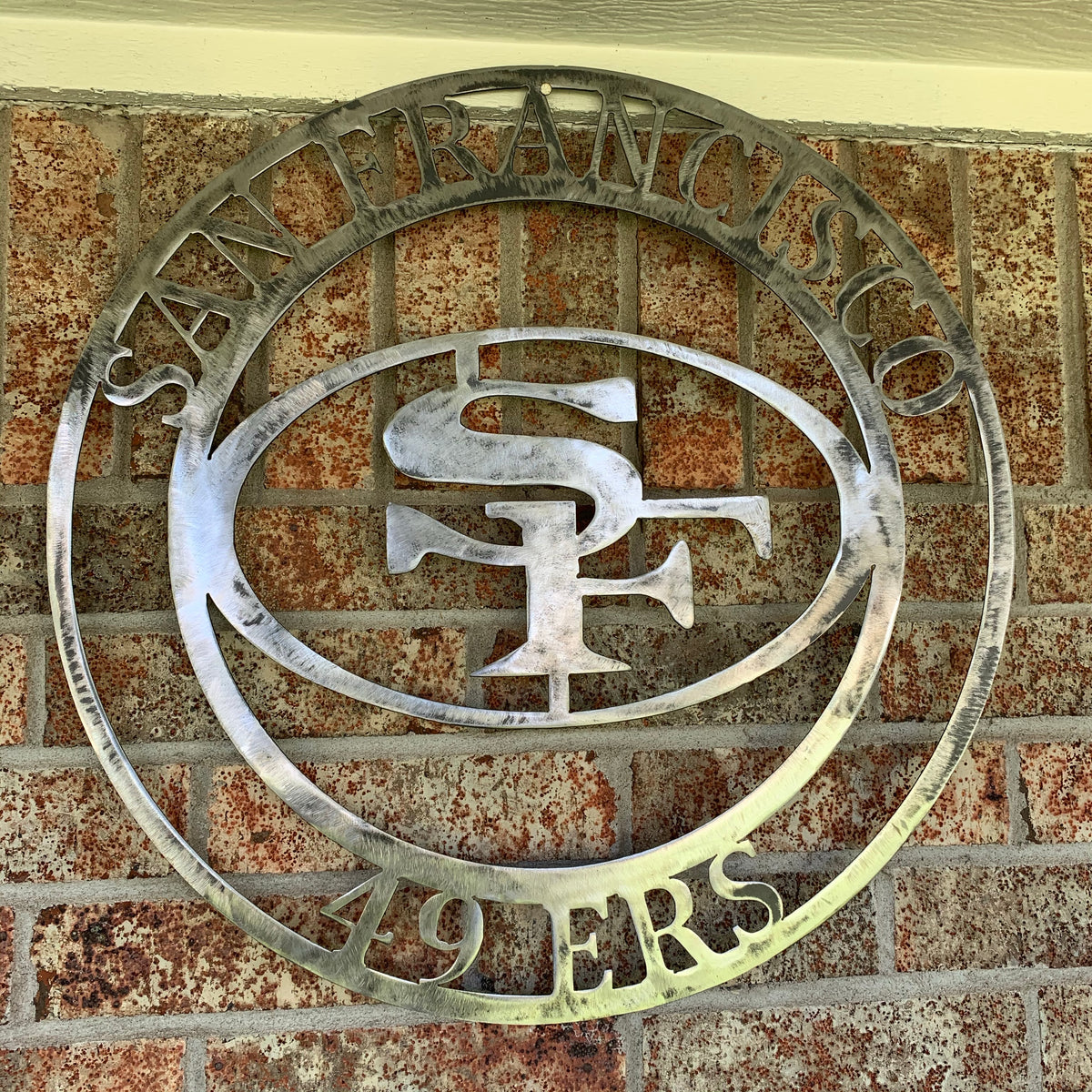 SAN FRANCISCO 49ERS METAL CUSTOM VINTAGE RAW METAL CRAFT TEAM SIGN HANDMADE 12",18",24",32",36",40",50"