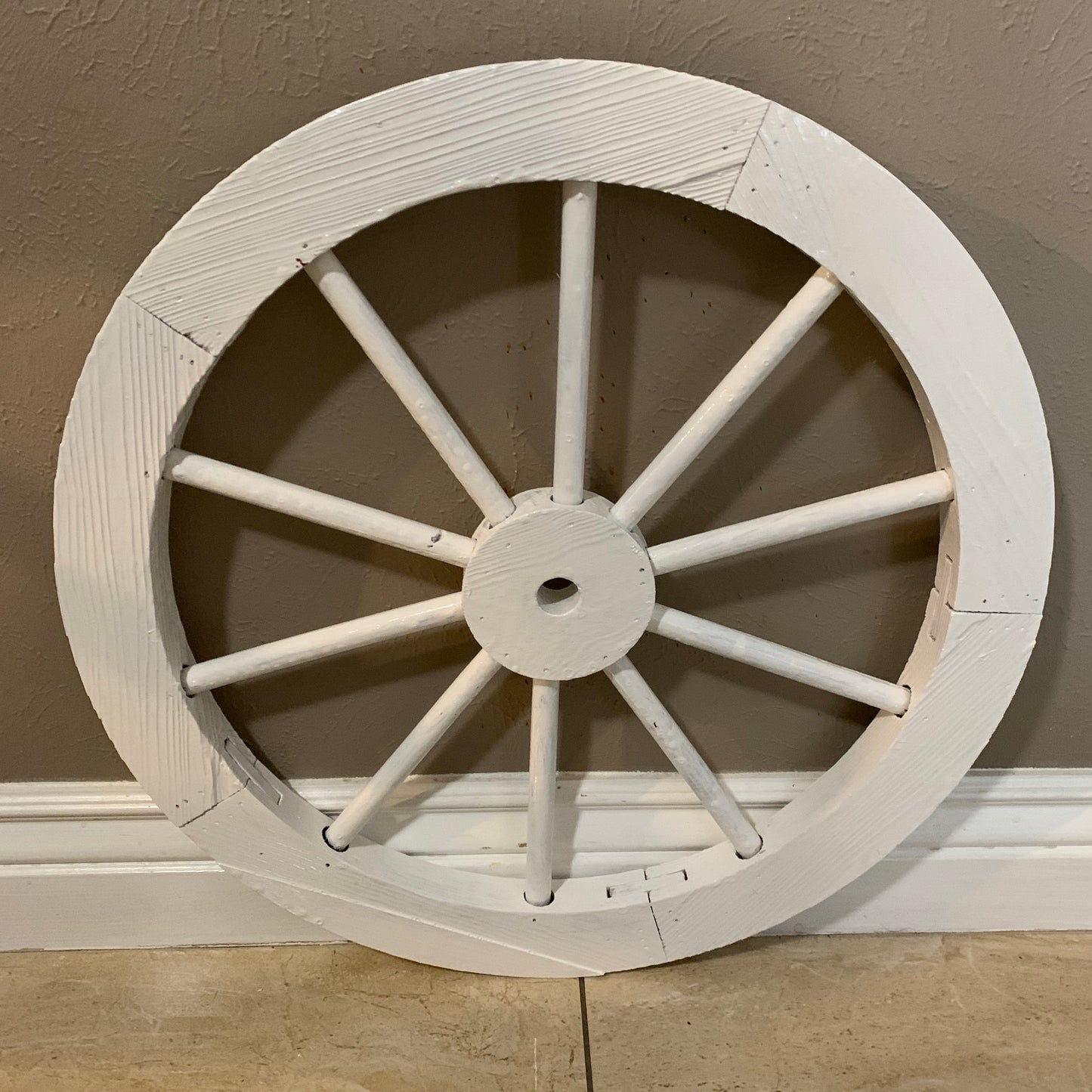 16",24",30" WAGON WHEEL BARN WHITE WOOD & MORE WESTERN HOME DECOR HANDMADE NEW #EH11189