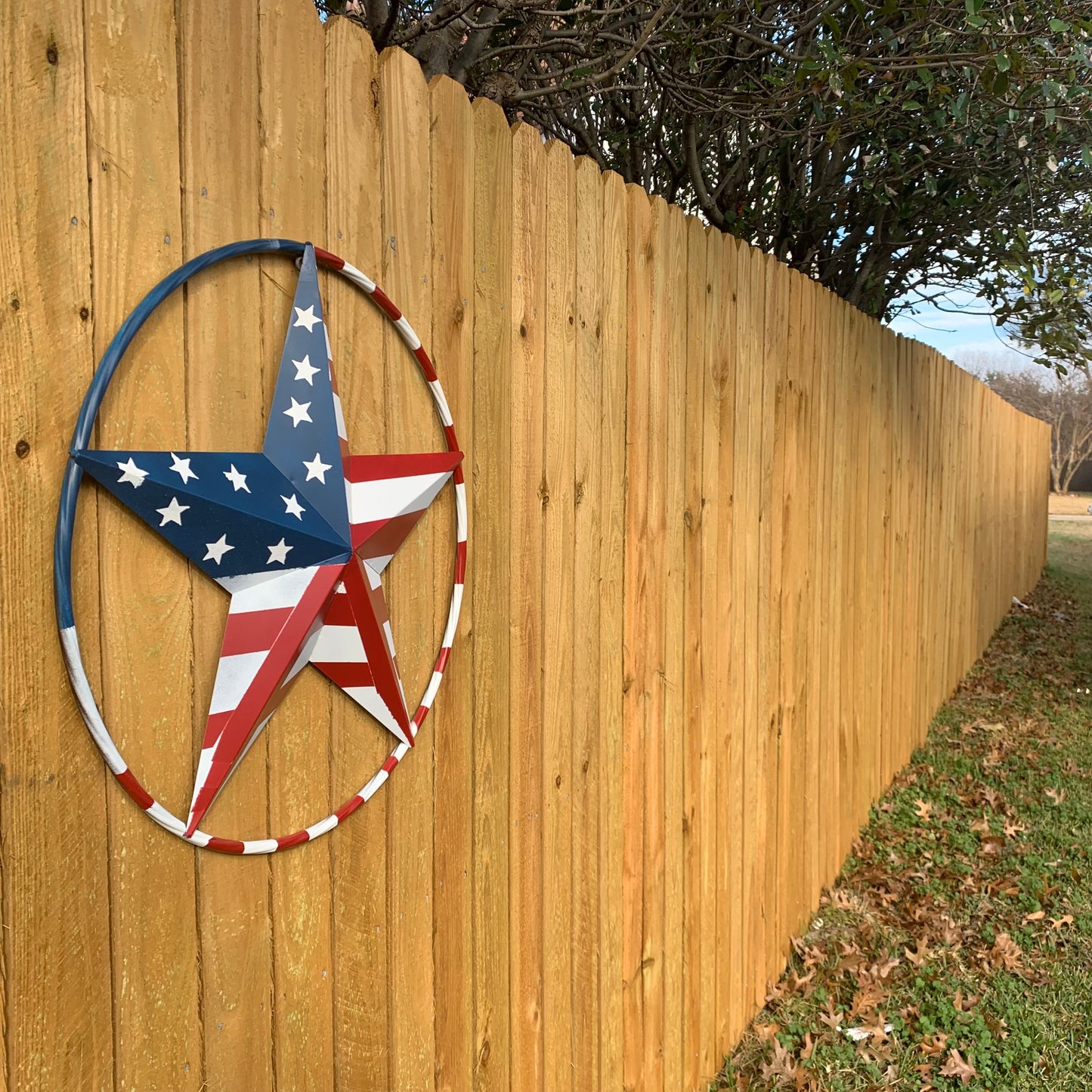 PEACE STAR SIGN METAL RED WHT BLUE STAR WESTERN HOME DECOR HANDMADE 12",16",24",32"36",38",40",48"