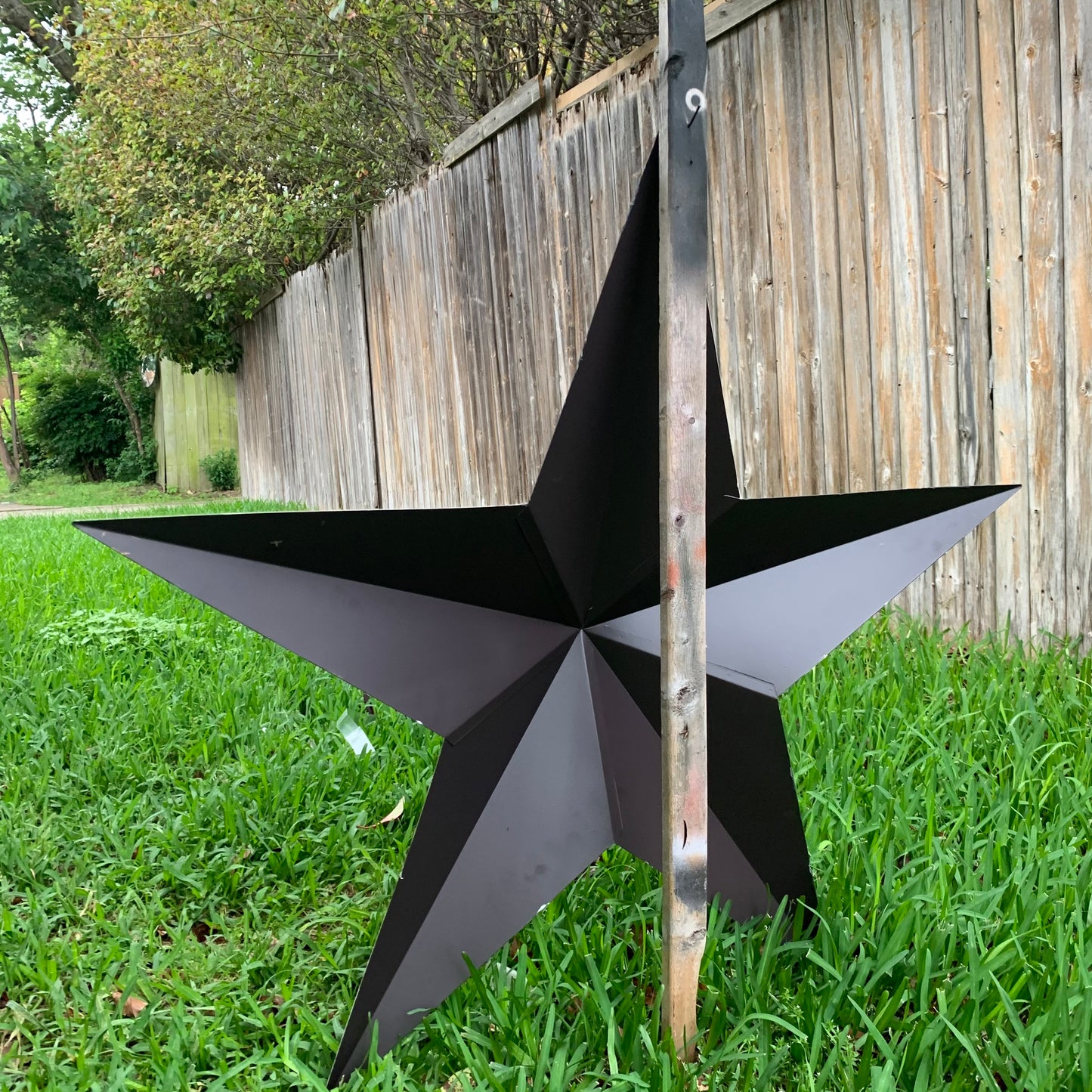 CRACKLE STYLE BEIGE & BLACK METAL BARN STAR METAL WALL ART WESTERN HOME DECOR RUSTIC NEW