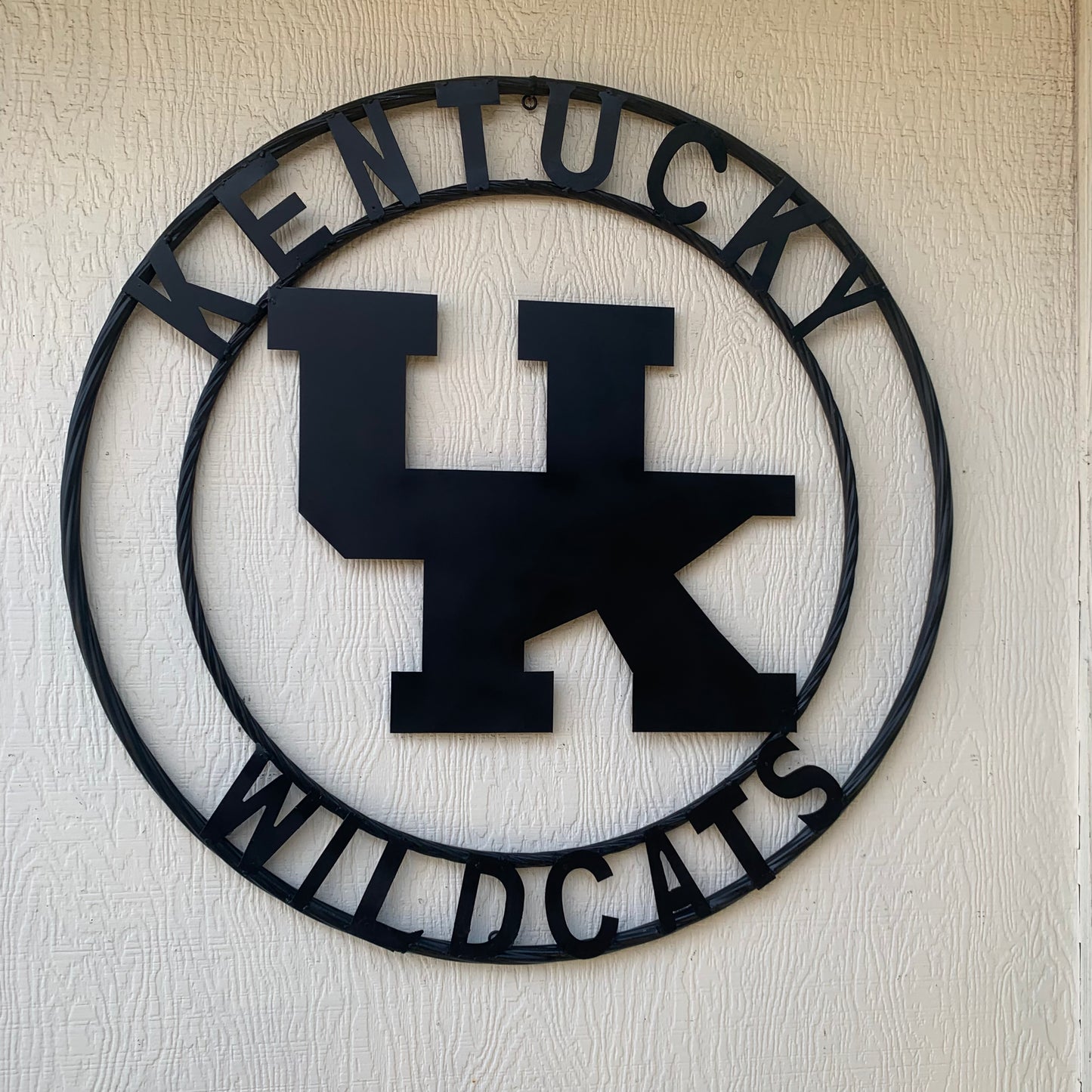 12", 18", 24", 32" KENTUCKY WILDCATS CUSTOM BLACK METAL VINTAGE CRAFT SIGN HANDMADE