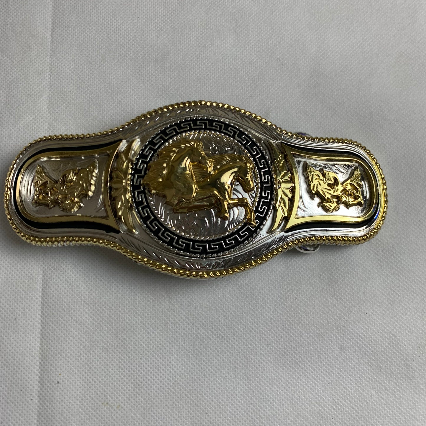 6.5" X 3.5" HORSE BELT BUCKLE GOLD SILVER BLACK WESTERN BUCKLE FASHION ART NEW #EH12271