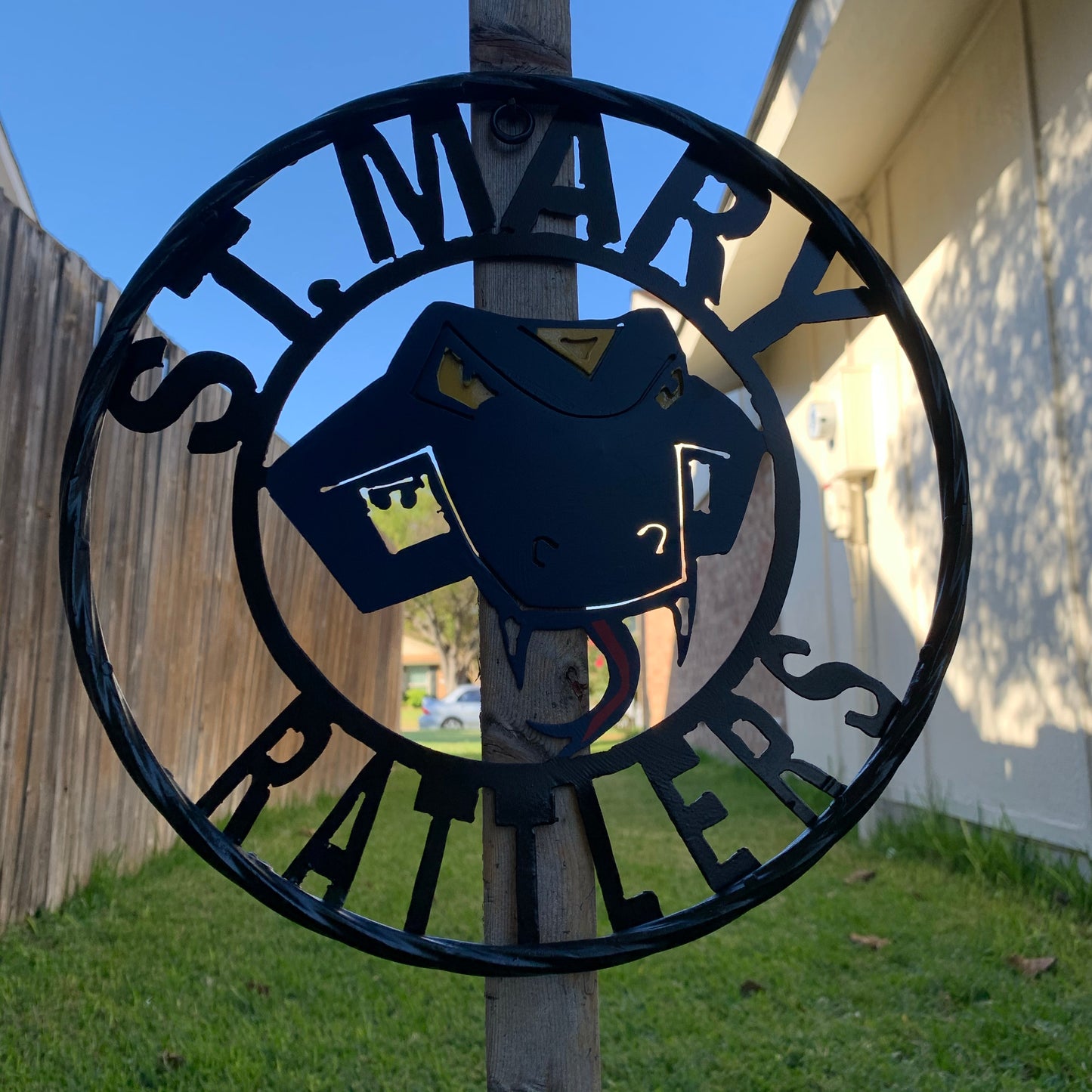 St. MARY RATTLERS METAL CUSTOM VINTAGE CRAFT TEAM SIGN HANDMADE