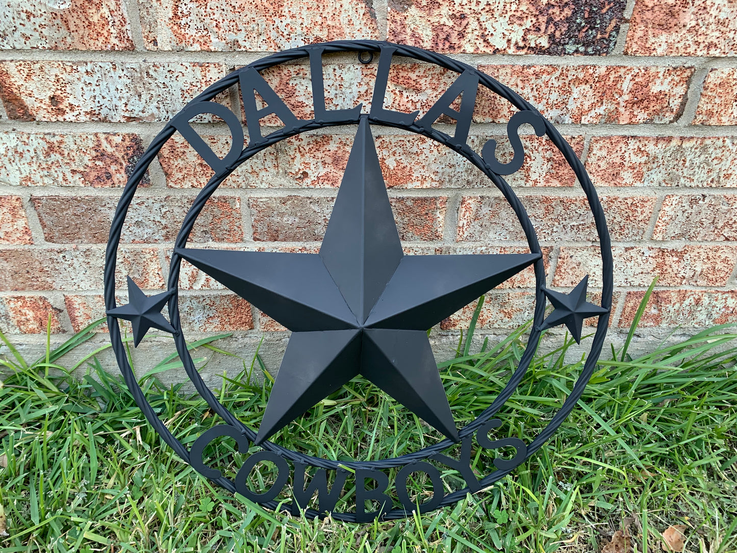 DALLAS COWBOYS RUSTIC BLACK BARN STAR CUSTOM METAL VINTAGE LONE STAR WESTERN HOME DECOR HANDMADE #EH12204