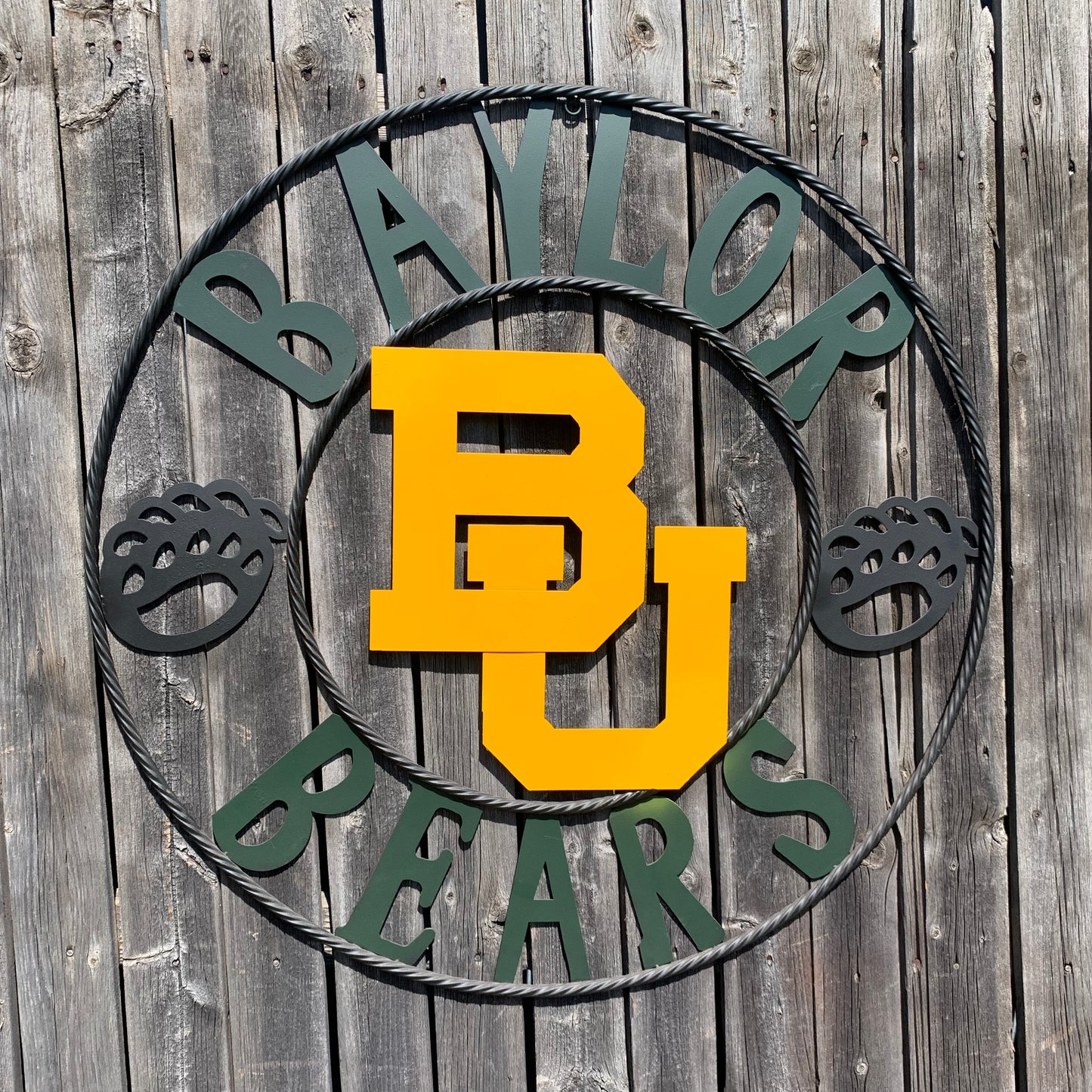 12", 18", 24", 32" BAYLOR BEARS CUSTOM METAL VINTAGE CRAFT WESTERN HOME DECOR HANDMADE