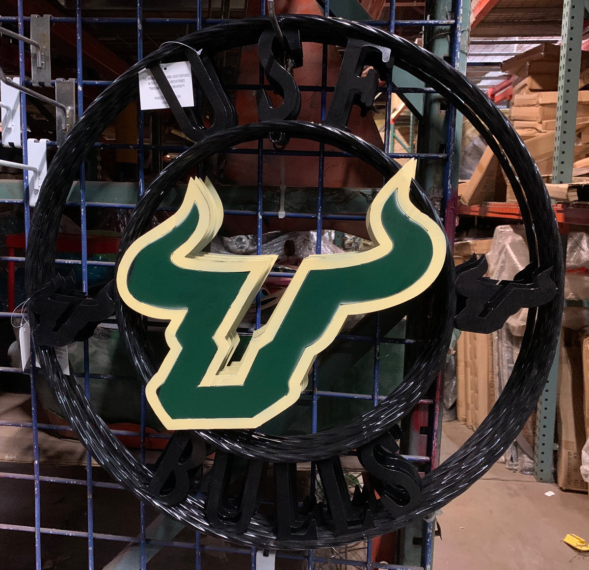 USF BULLS CUSTOM METAL VINTAGE CRAFT SIGN METAL TEAM WALL DECOR HANDMADE 12", 18", 24", 32"