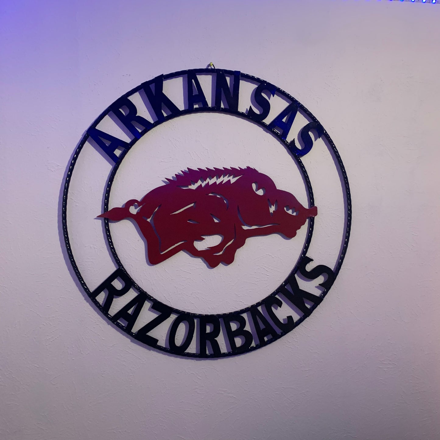 ARKANSAS RAZORBACKS CUSTOM METAL VINTAGE CRAFT SIGN TEAM WALL ART WESTERN HOME DECOR HANDAMADE