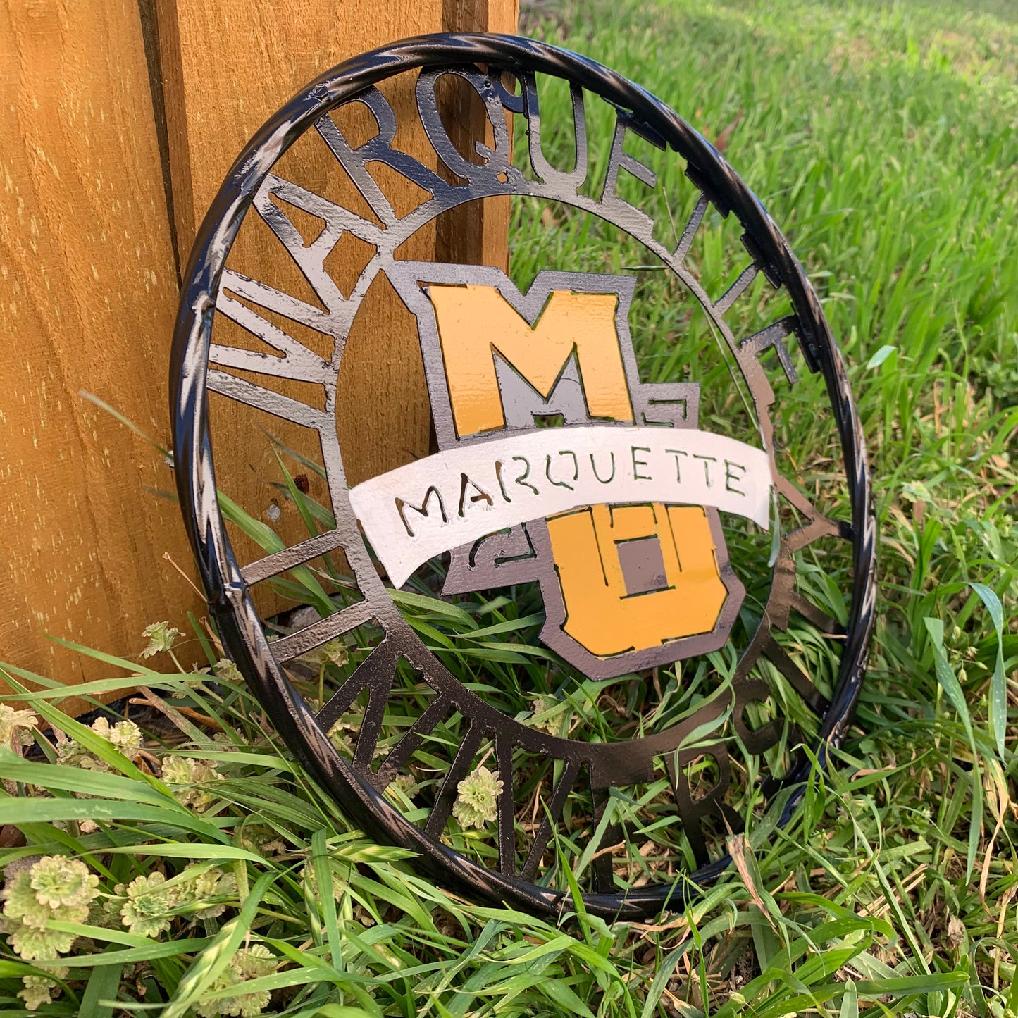 12",18",24" MARQUETTE METAL CUSTOM VINTAGE CRAFT WALL ART TEAM SIGN HANDMADE