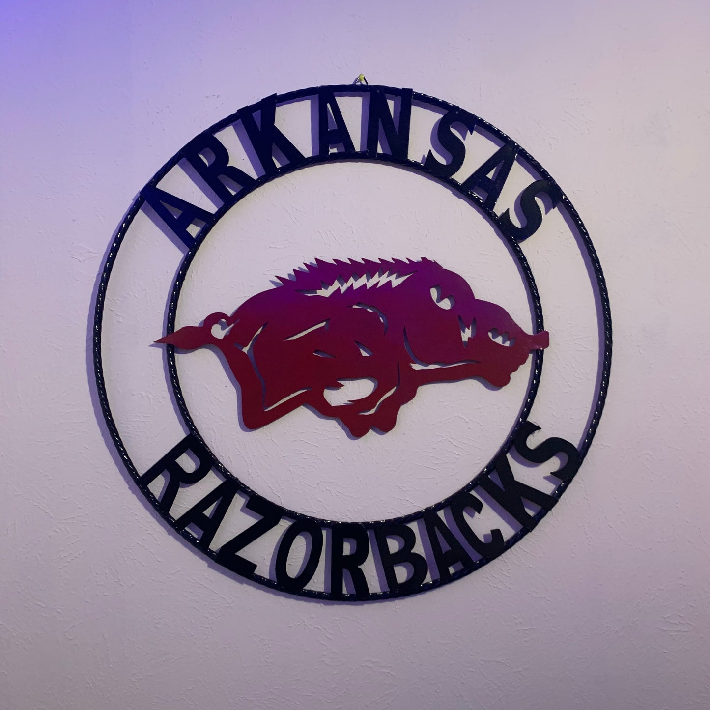 ARKANSAS RAZORBACKS CUSTOM METAL VINTAGE CRAFT SIGN TEAM WALL ART WESTERN HOME DECOR HANDAMADE