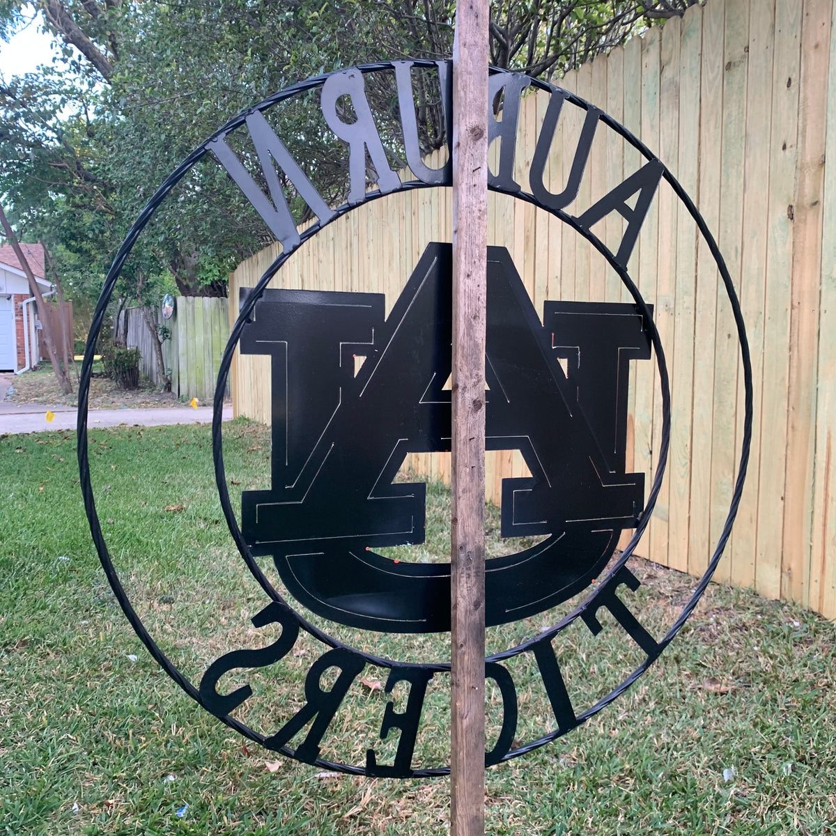 AUBURN TIGERS CUSTOM METAL VINTAGE CRAFT SIGN WESTERN HOME DECOR HANDMADE 12",18",24",32",36"