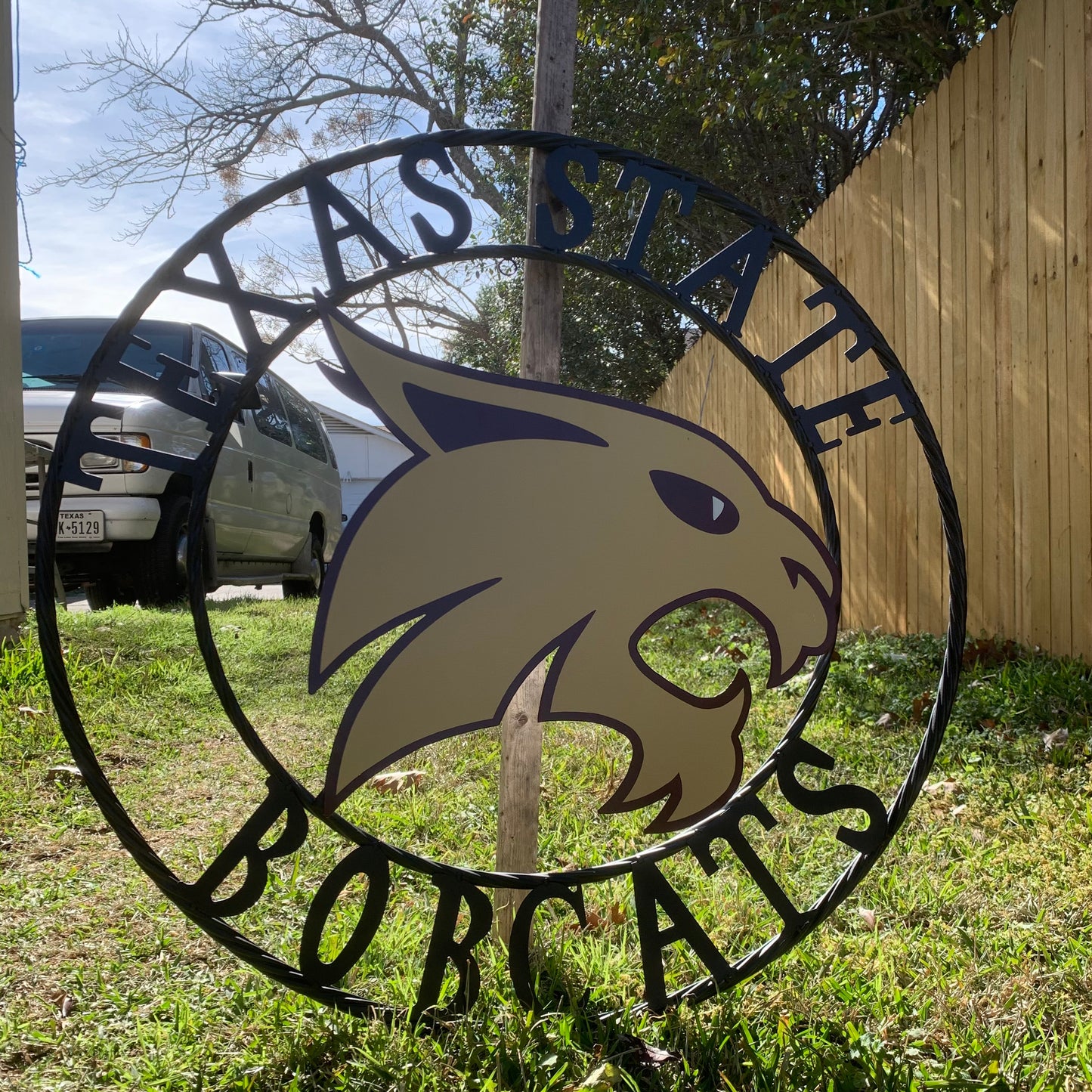 12",18",24",32",36" TEXAS STATE BOBCATS CUSTOM METAL VINTAGE CRAFT TEAM SIGN WESTERN HOME DECOR HANDMADE
