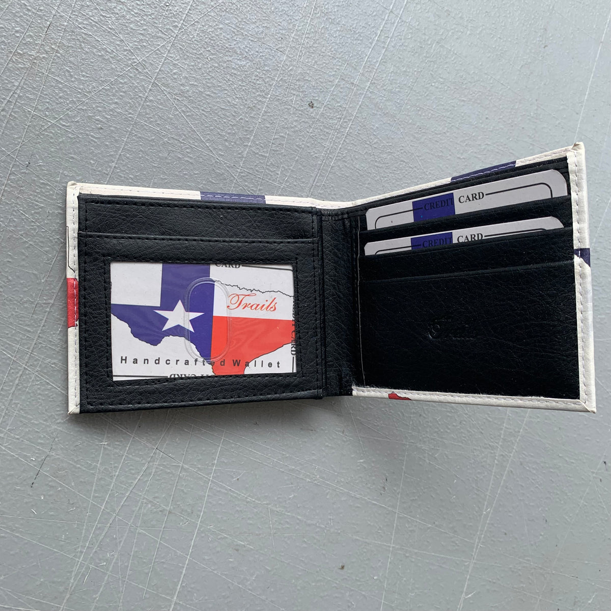 5" TEXAS FLAG WALLET LEATHER BIFOLD WALLET NEW